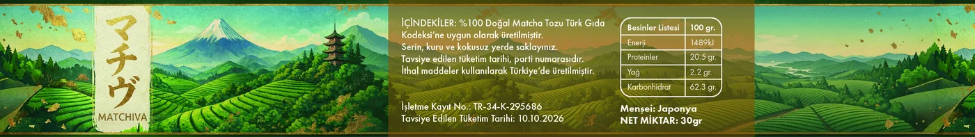 Yemeklik Premium Matcha